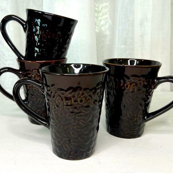 Kahlua Dining Set Of Four Vintage Kahlua Liqueur Coffee Bean Mugs